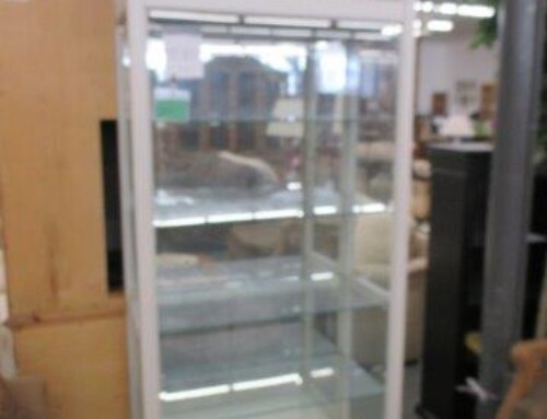 Item #207F – White Lighted Curio Cabinet – $165