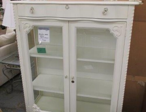 Item #241E – White Display Cabinet – $135