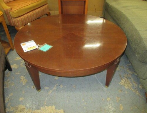 Item #131F – Ethan Allen Round Coffee Table – SALE $13.75