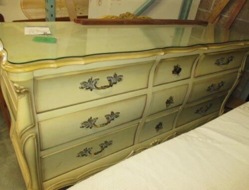 Item #230O – Huntley French Provincial Dresser & Mirror – $145