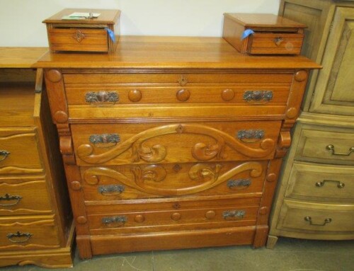 Item #202P – Antique Wood Chest – $125