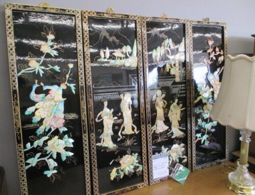 Item #335B – 4 Piece Lacquered Wall Panels – $175