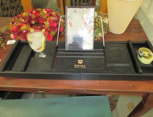 Item #346E – Wood Bath Tray – $30