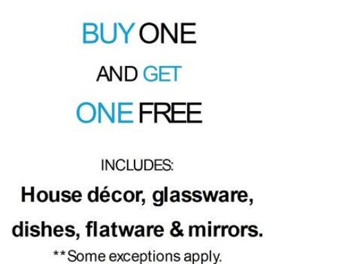 Décor Sale – Buy One Get One Free